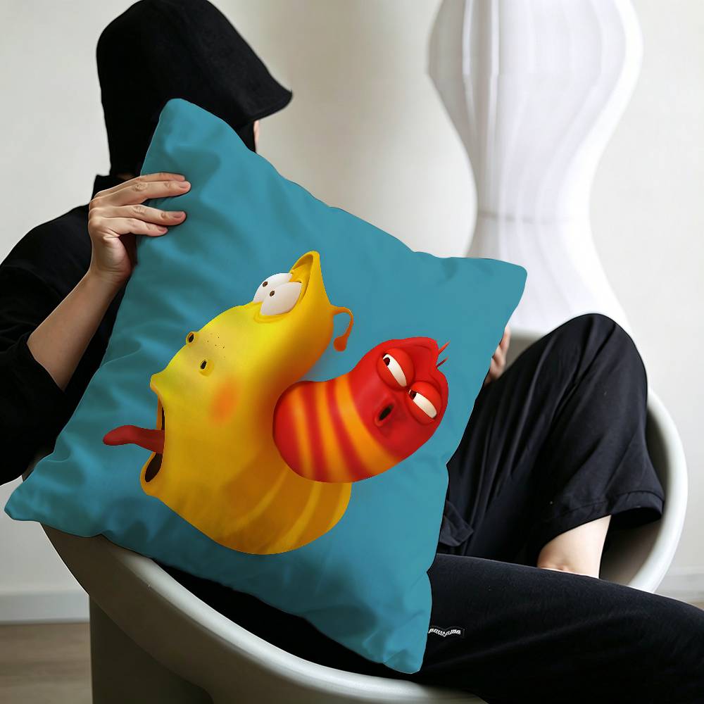 Funny L-Larva Cartoon Personalized picture text home decorative pillows Household Gifts 45x45cm