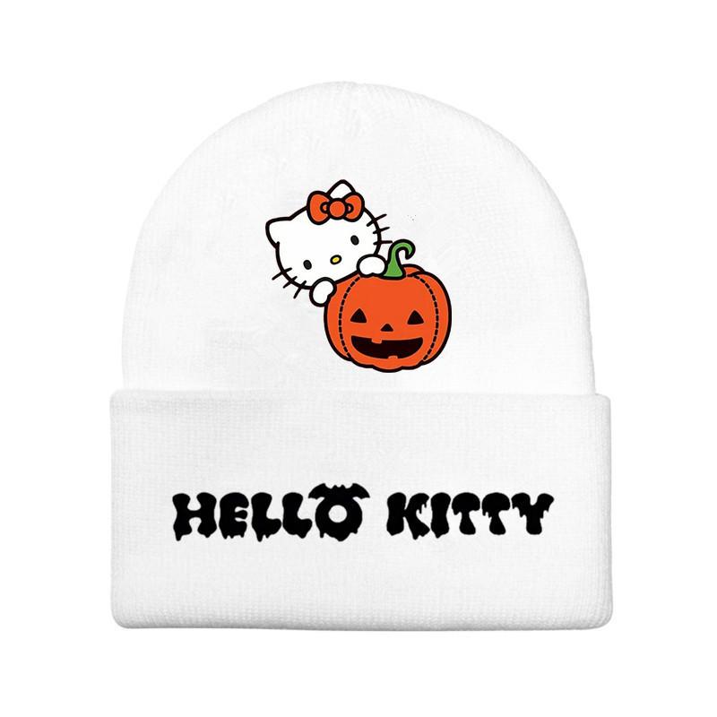 Halloween Printed Knit Cap For Winter Teens And Cartoon Enthusiasts
