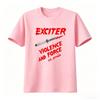 Vintage Exciter TShirt Violence and Force US Attack Retro Punk Rock Style Comfortable Streetwear Unisex Women Summer T Shirt