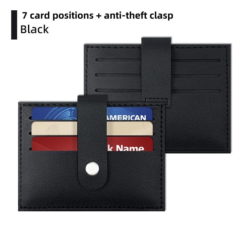 Business Anti-theft Brush PU Leather Card Slim ID and Bank Card Holder Wallet Protective Case Coin Card Holder Pouch