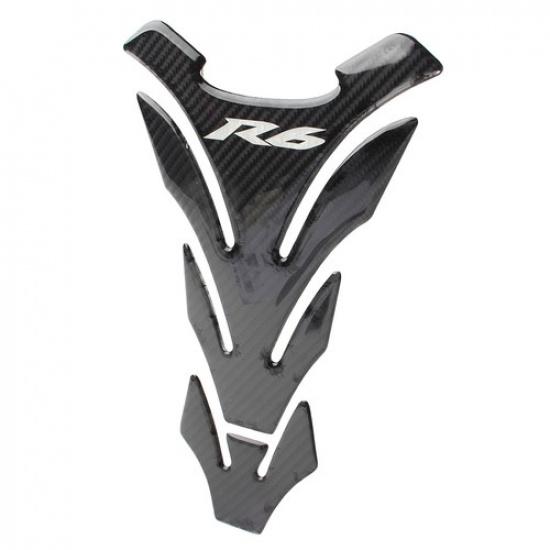 3D Carbon Fiber For YZF R6 YZF-600 Tank Decal Protector Pad Sticker White