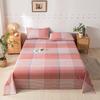 Striped Coarse Cloth Bed Sheet Set: Washable, Skin-Friendly, Cool Mat for Home & Dorm. Available In Single/Double Three-Piece Set.