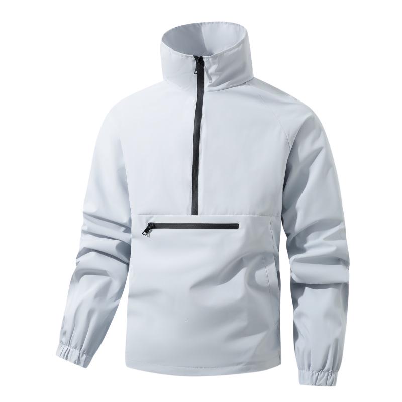 European Men's Stand-up Collar Multi-pocket Outdoor Pullover Jacket