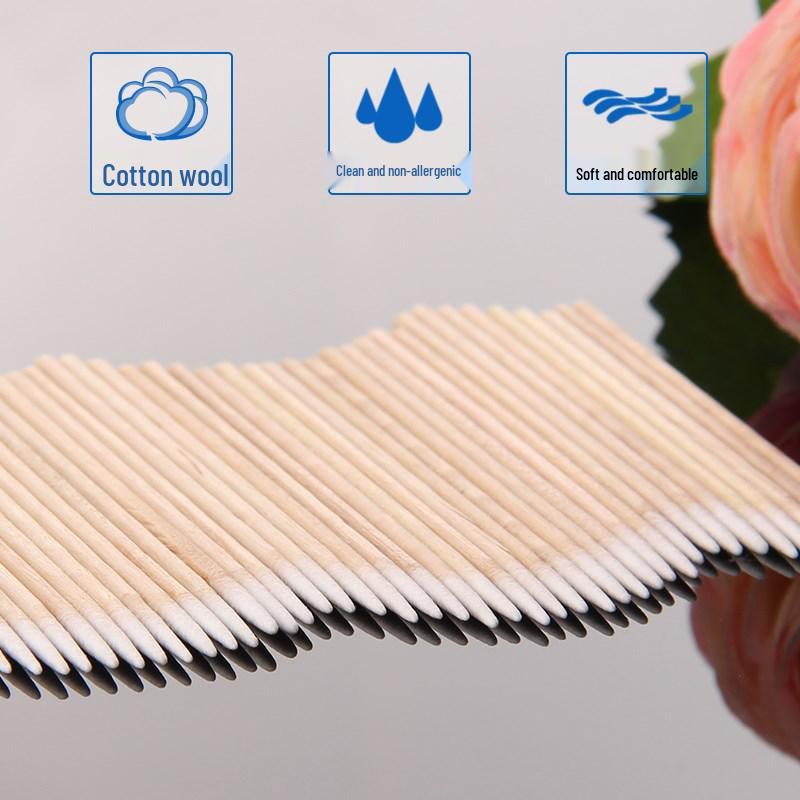 Pointed Tip Cotton Swabs for Semi-Permanent Makeup and Beauty Cleaning