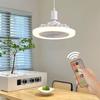 Modern LED Aromatherapy Ceiling Fan with Remote Control & Dimmable Light for Living Room