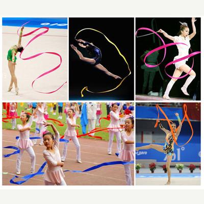 4m Gymnastik Rhythmische Sportgymnastik Ballettband Streamer Wirbelstab Zauberstab