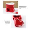 Heart Shaped Mini Fondue Pot Set 320ML Chocolate Fondue Melting Cup for Parties Cozy Nights Gifts