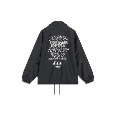 Li Ning Disney Collaboration Loose Casual Jacket With Back Letter Print Men Jacket Black AFDT305-2