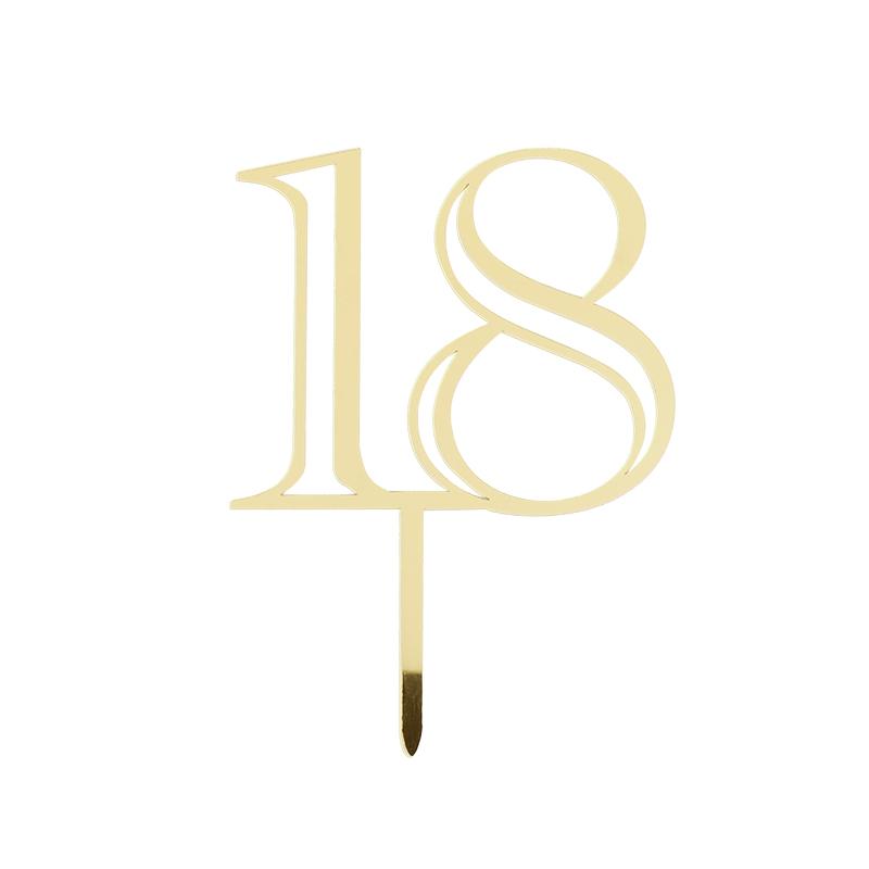 

18 20 30 50-й Акриловый Топпер для Торта с Цифрой Для Взрослого Ребенка С Днем Рождения Вечеринка Украшение Торта Юбилей Свадьбы Золотой Топпер для Торта