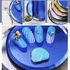 Nail Art Color Palette False Tips Mirror Glass Display Board DIY Manicure Tool