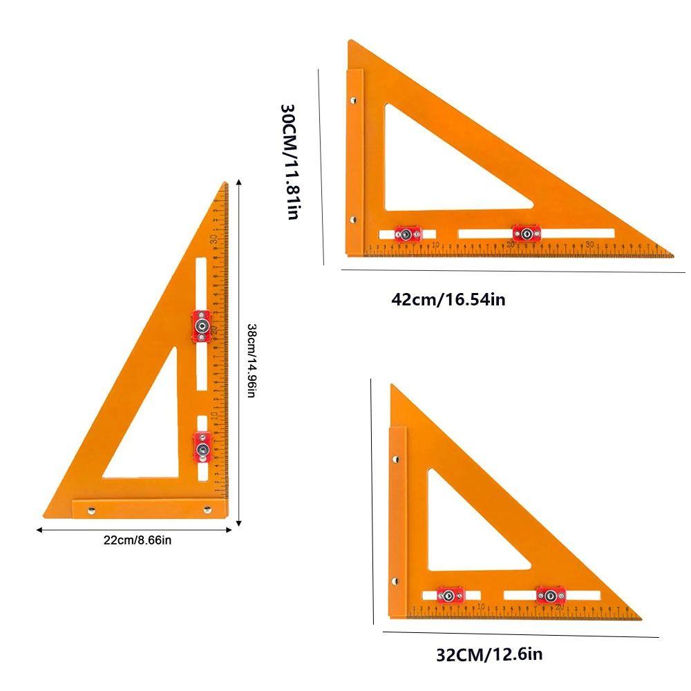 Right Angle 2-in-1 Triangle Ruler Protractor Scribing Ruler Hole Positioning