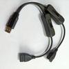 Usb Male To Dual Female Extension Cable With Independent Switch One To Two Usb Power Cord For Led Light Fan Device Power Supply