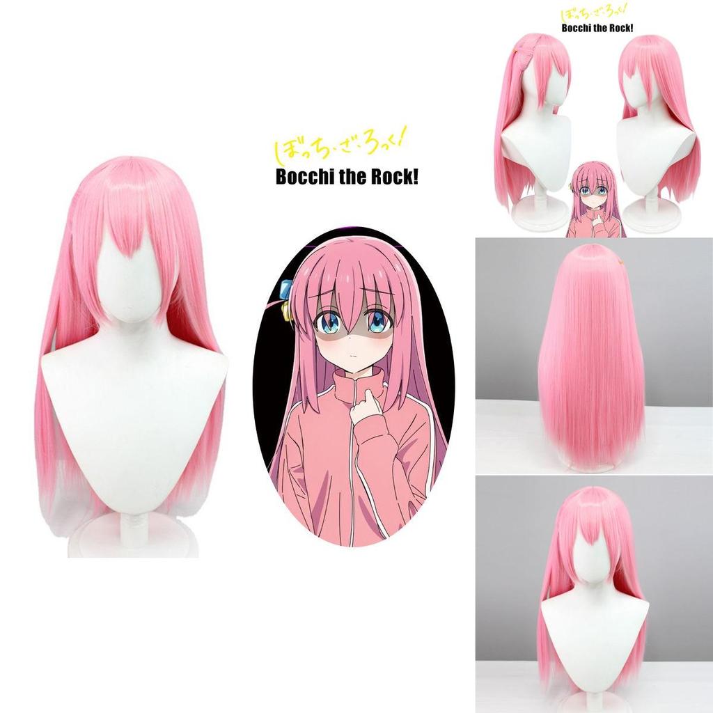 Lange 70cm Bocchi The Rock Gotou Hitori Cosplay Perücke Weiche Hochtemperaturfaser