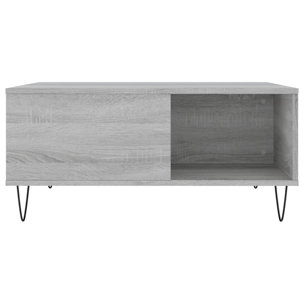  Coffee Table, Grey Sonoma Oak, 80x80x36.5 Cm