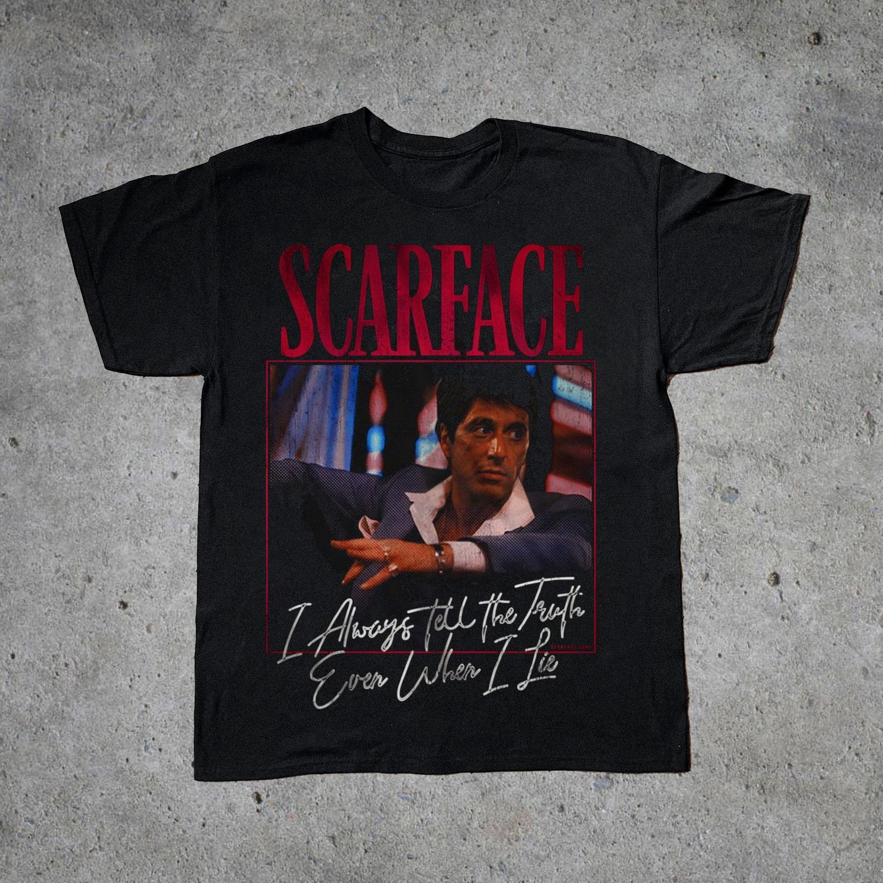 

Scarface The Whole World Belongs To You Printed Tshirt Folkstyle Hiphop Style Suitable for Both Unisex and Women S