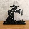 Witches Shape Iron Candle Holder,Witches Lamp Candle Stand for Halloween Party and Haunteds House Display