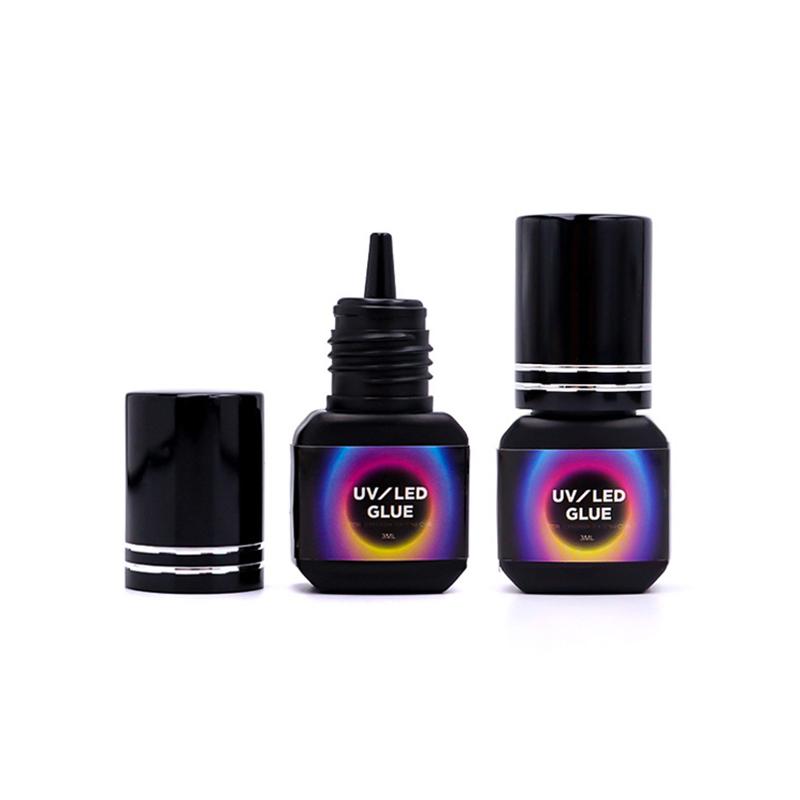 1 Stück 3/5 ml UV-LED-Lampe Schnelltrocknender Wimpernkleber Aufheller 1 Sek. Schnellhärtender Kleber Wimpern Professionelles Wimpernkleber-Make-up-Werkzeug