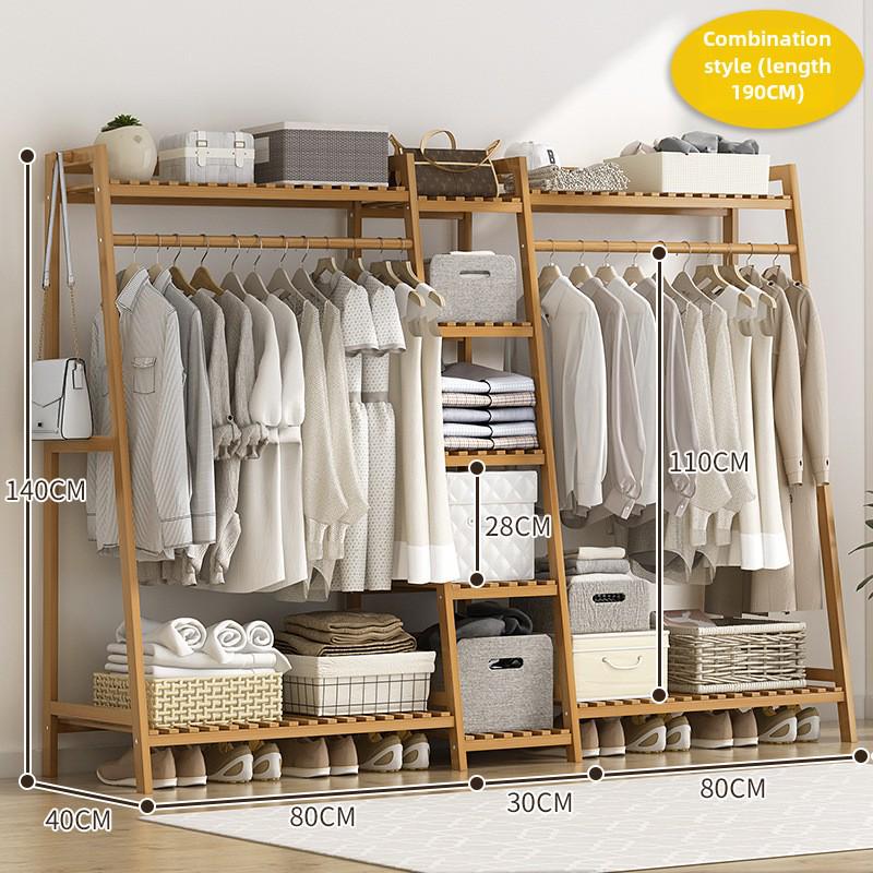 Freestanding Solid Wood Clothes Rack and Hanger