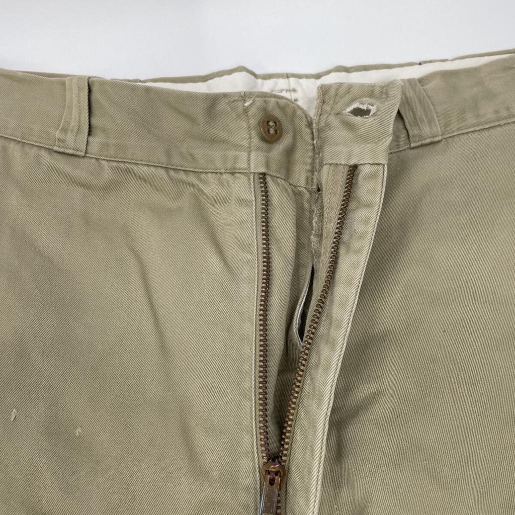 U.S.ARMY 60's Beige M-45 Chino Pants with RAPID Double Claw Zipper and 4 Pockets Bottoms Not Written beigeUsed