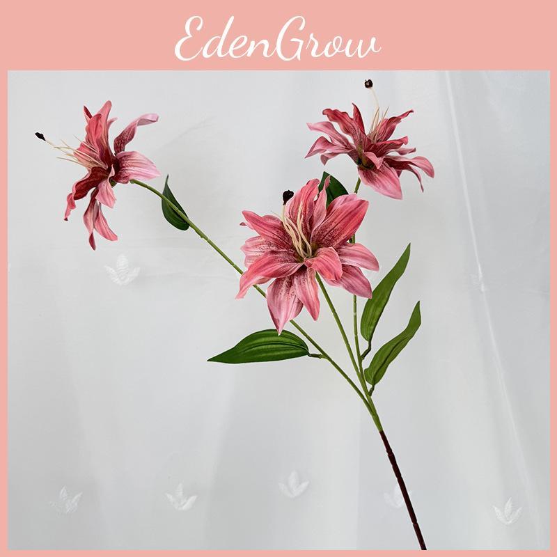Artificial Lilium Brownii Var Viridulum Flower Garland For Wedding Decor And Photography Props With Handmade Silk Material