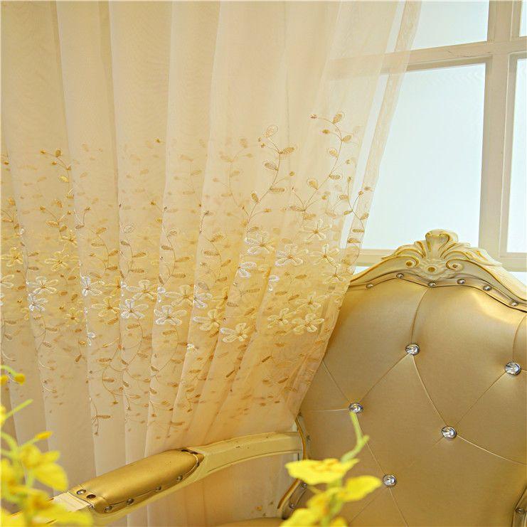 1 buc Cortină Transparentă Europeană cu Flori Embosate Pentru Camera de Zi Broderie 3D Cortină de Tul Transparentă Pentru Dormitor Birou Living Sufragerie Dormitor