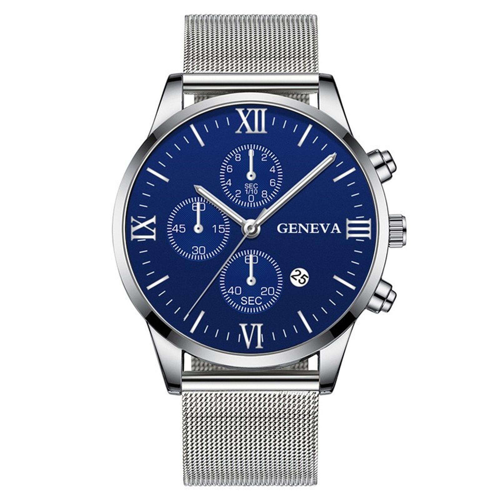 

Мужские водонепроницаемые светящиеся наручные часы-будильник для бега One Size серебряный