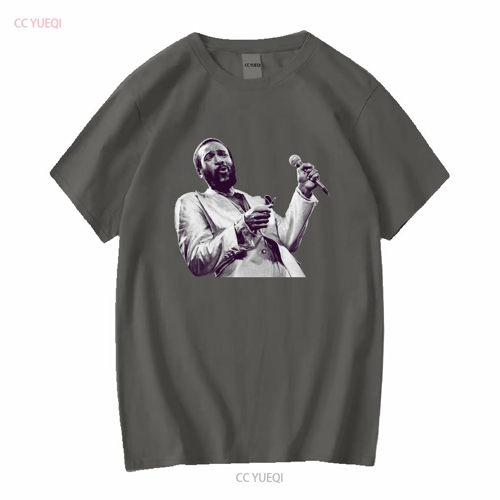 Marvin Gaye Photo T Shirt Concert Whats Going On vintage Washed Unisex Versatile Comfortable designer clothes fashion