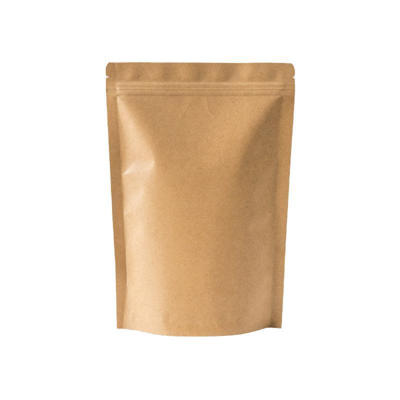 10 pièces 15x22cm Marron Thé Papier Kraft Sacs Auto-portants Auto-scellants Emballage Scellé pour Aliments Fruits Secs Aluminisé