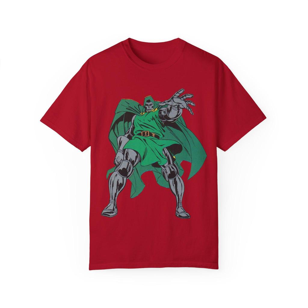 Doctor Doom Heavyweight Cotton Graphic Tshirt Prue Cotton Tee Fitness Print Workout Tee Streetwear Harajuku Men Clothing Top