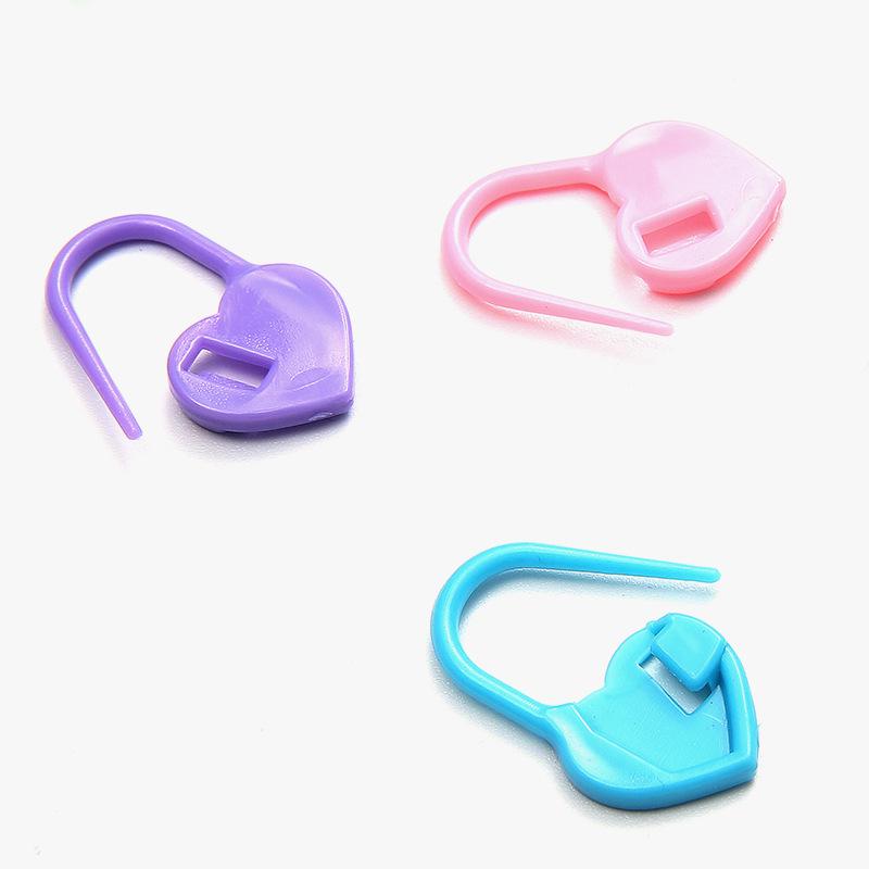 Heart-Shaped Plastic Anti-Slip Stitch Marker Set - 1000 Pieces for Knitting & Sweater Counting