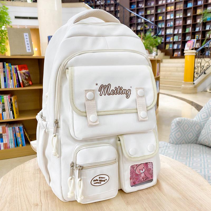 Schoolbag Female College Student Class Bag Japanese Ins Cute Backpack Large Capacity Versatile Junior High School High School Bag