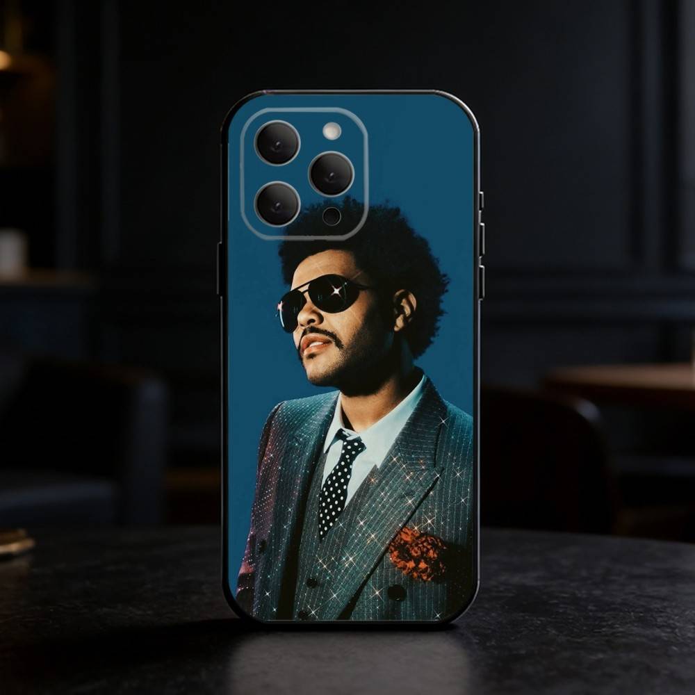 

T-The WeekndD Singer Phone Case For iPhone 17,16,15,14,13,12,11 Plus,Pro Max,SE4Soft Silicone Black Cover iPhone14Plus