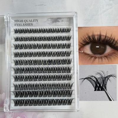 Thick Self-Adhesive False Eyelashes 3D Mink Eye Lashes New Eyelash Cluster  Eyelash Extension