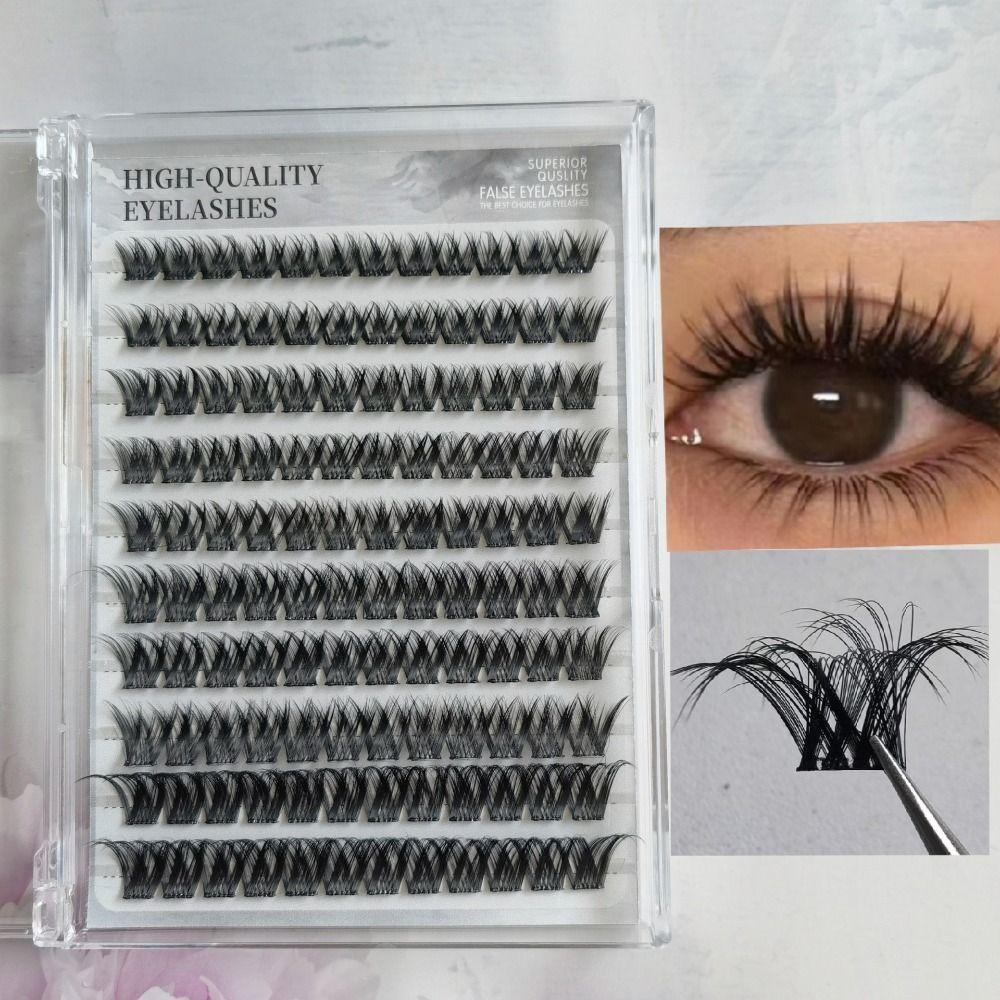 Thick Self-Adhesive False Eyelashes 3D Mink Eye Lashes New Eyelash Cluster  Eyelash Extension