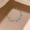 Sea Crystal Zirconia Water Drop Bracelet: Light Luxury Cool Style Jewelry for Women