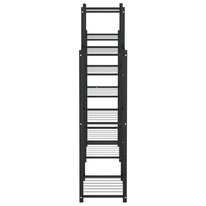 343123 vidaXL Planter 83x25x100 Cm Black Iron