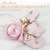 SENJWARM Preserved Flower Lovely Upgraded Cat Cute Lucky Gift for Female White Popular Gift for 60th Entrance Respect for the Aged Day Keychain,
