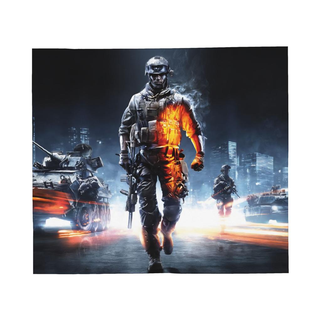 Soldado da Classe Battlefield Jogo BF6 Cobertores de Lã Camuflagem do Exército Manta Criativa para Casa Hotel Sofá 200x150cm Ultra-Macio