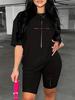 Bear standard size European and American women's clothing lip printing T-shirt shorts set sports suit