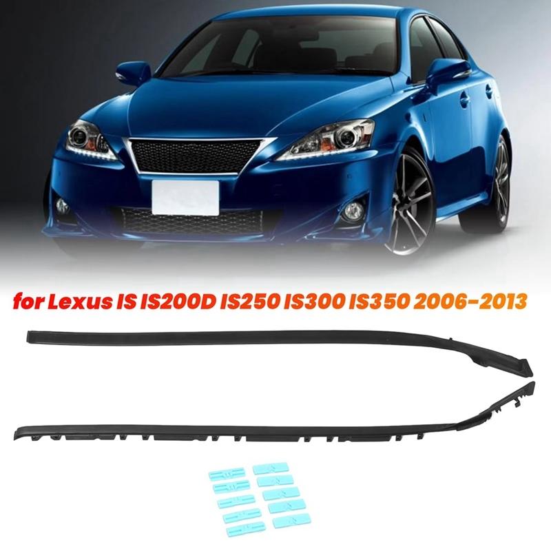 1Pair Windshield Pillar Molding With Clips Kit For Lexus Is IS200D IS250 IS300 IS350 2006-2013 75552-53020 75551-53020