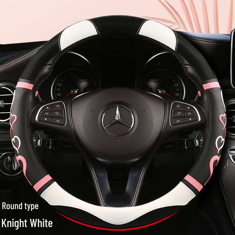 Luxury Heart Car Steering Wheel Cover - High-End Sport Design