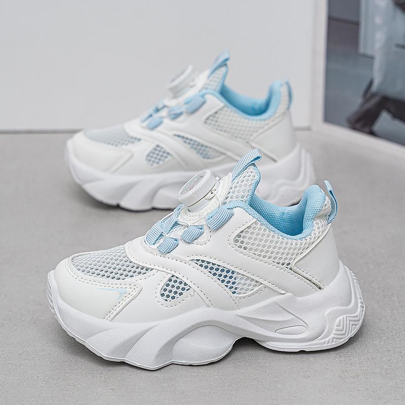 Boys' sports shoes Spring and Autumn Girls' mesh surface Summer single mesh breathable little white shoes Children's soft-soled non-slip children's