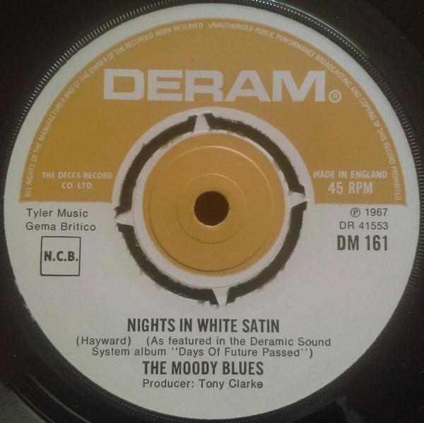 

7inch Record MOODY BLUES - Nights In White Satin DM161 Deram 1967 UK Rock Used