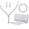 Water Diamond Bridal Necklace Set With Pendant For Wedding And Prom