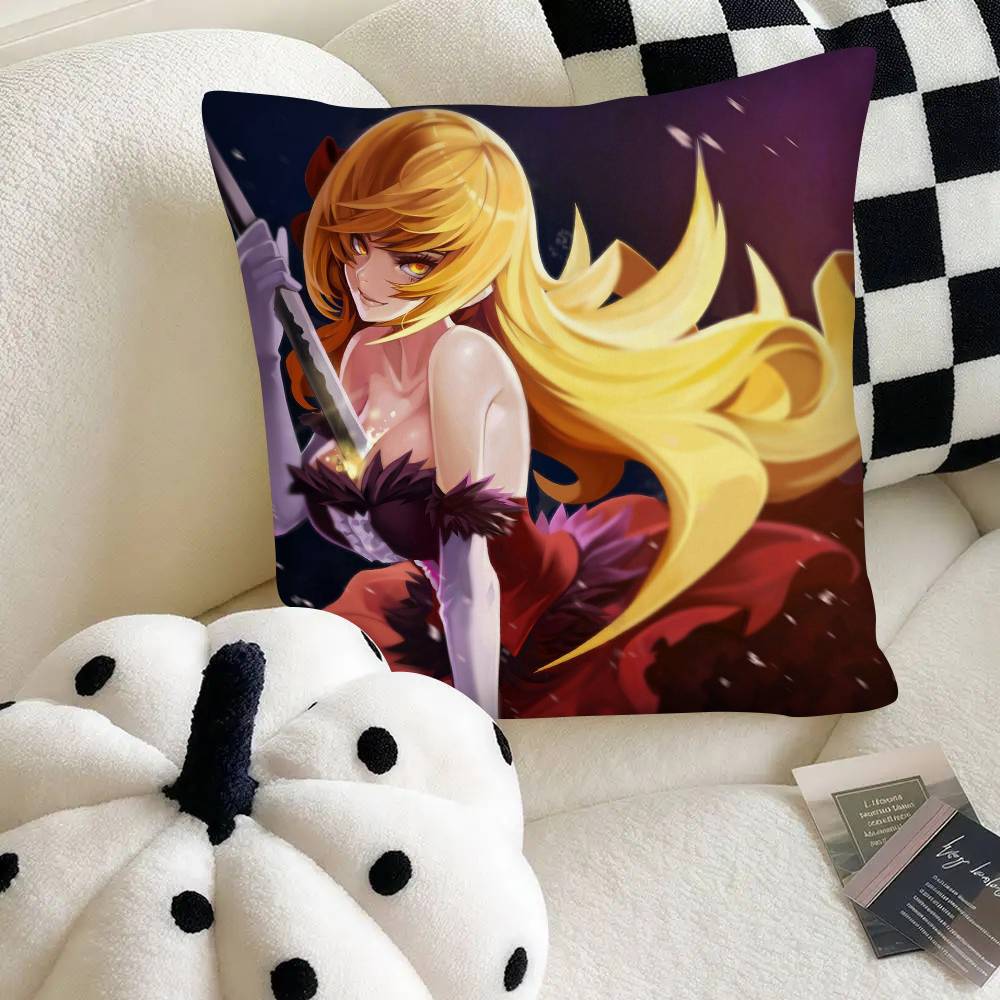 Supernatural Anime Kizumonogatari Pillow Case Fashion Square Pillowcase Bedroom Sofa Room Ins Decoration Leisure