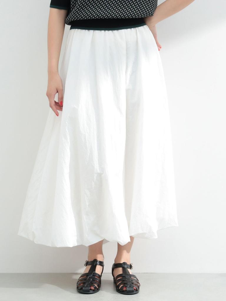 Skirt Washer Balloon Skirt OFF WHITE ONE SIZE [Beams Heart] Women's
