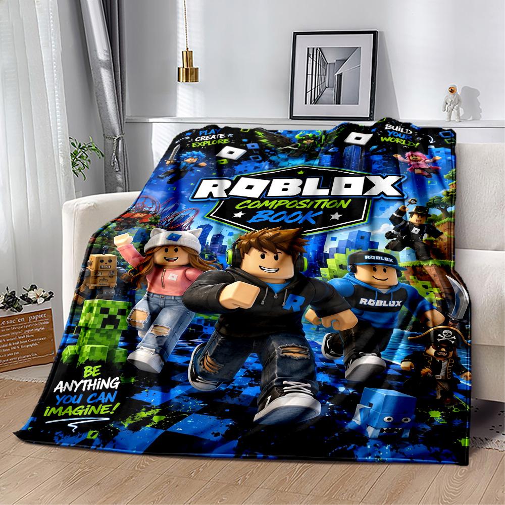 Coperta di Flanella Roblox Adventure Quest - Morbida e Adatta per Divani, Letti, Uffici, Viaggi, Tutte le Stagioni, Ottimo Regalo per Feste e Compleanni.