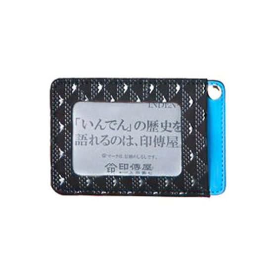 Estojo de Cartão Inden-ya, Takane (Takane) Design do Monte Fuji, Artesanato Tradicional, Koshu Inden, Pele de Veado, Laca, Marca Original (Não. 2805, Preto)