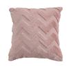 Nordic Style Large Wave Quilted Embroidery Double-sided Plush Pillow Simple Square Nap Pillow Pv Velvet Bedside Cushion Pillow