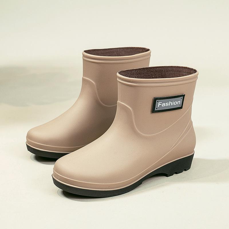 

Жіночі гумові дощовики в корейському стилі - Короткі халяви, Теплі, Модні, Водонепроникні, Ідеальні для літа та використання на кухні. 39